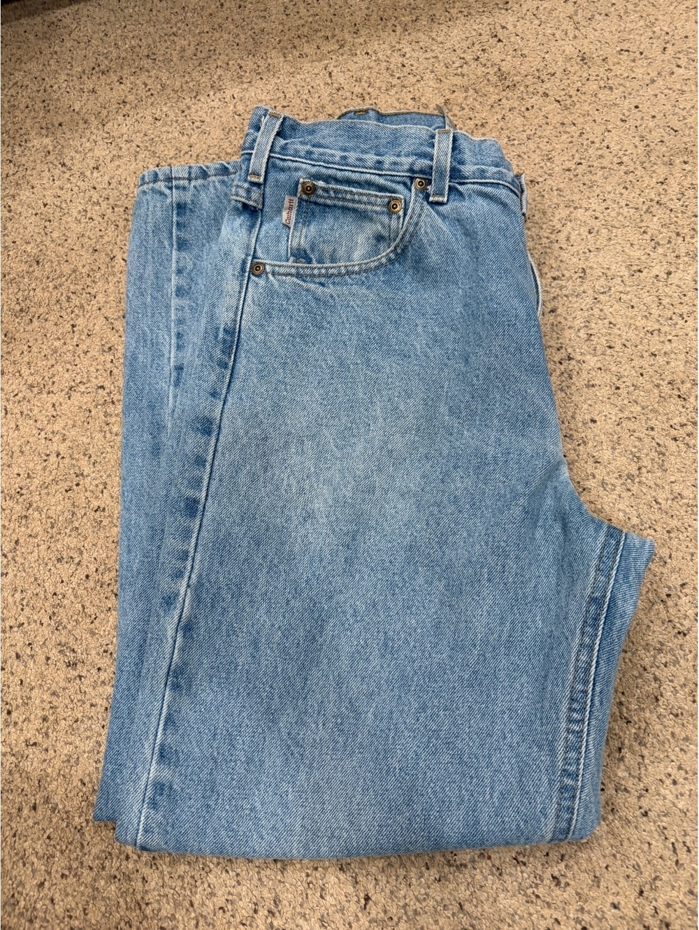 Carhartt Relaxed Fit Light Blue Denim Jeans Size 36x30